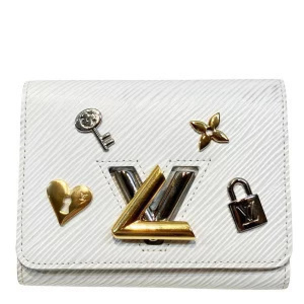 Louis Vuitton Portefeuille Twist Compact Tri fold Wallet Epi Leather Love Lock